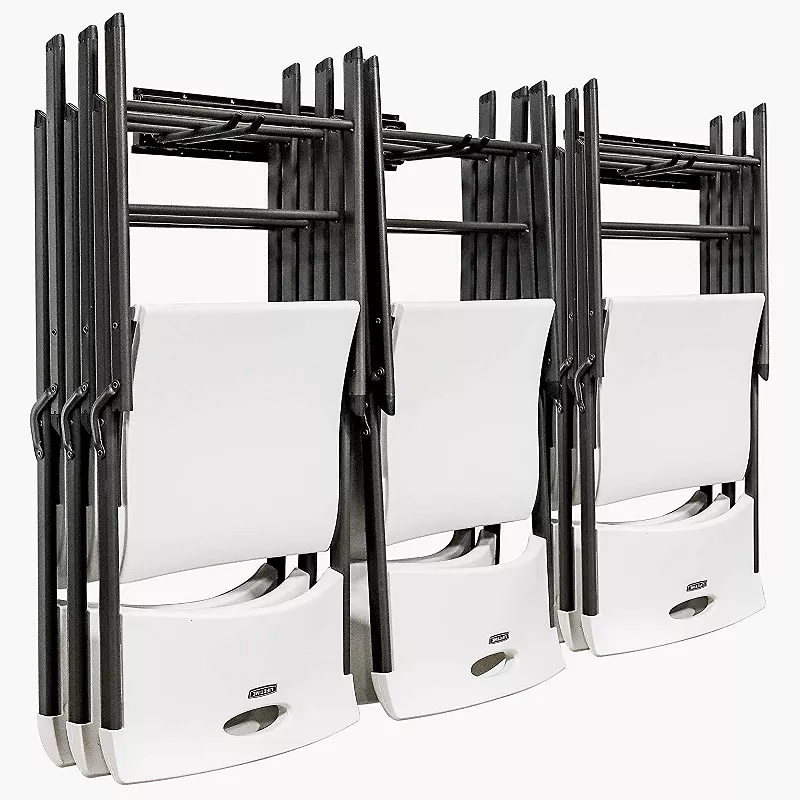 RaxGo Chair Storage Rack， Mounted Folding Chair Rack and Hanger System For Home