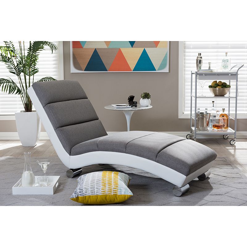 Baxton Studio Percy Chaise Lounge