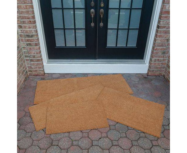 Indoor outdoor Coir Doormat Natural black Entryways