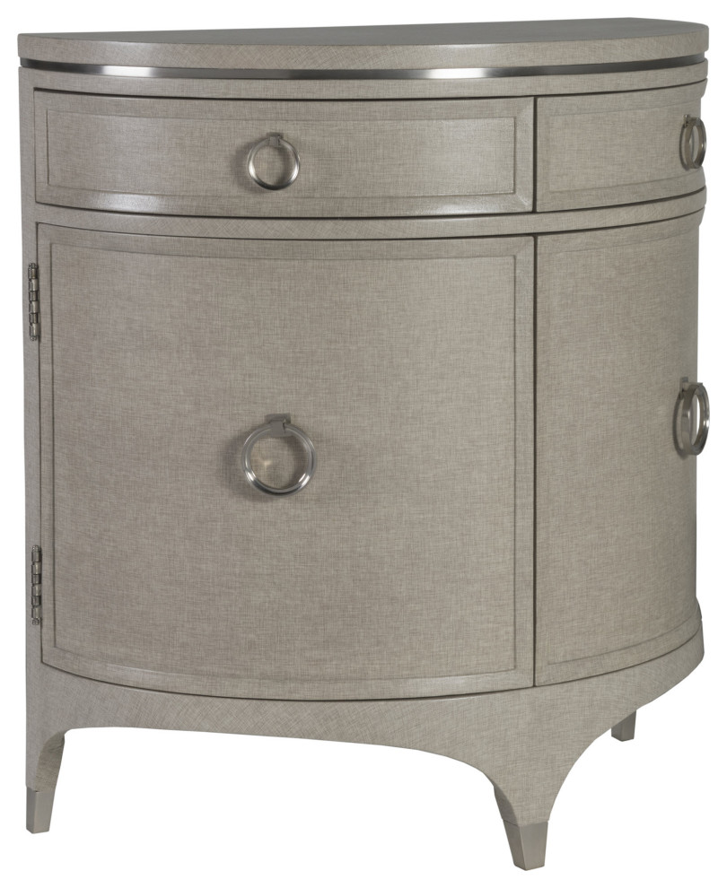 Zeitgeist Linen Demilune Chest   Transitional   Accent Chests And Cabinets   by HedgeApple  Houzz