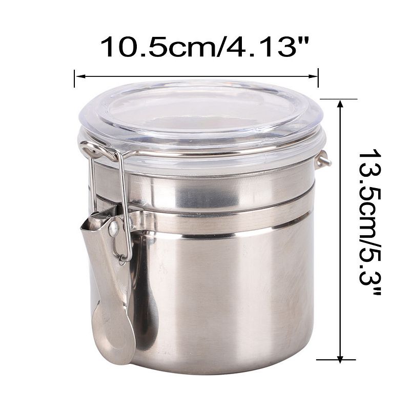 Stainless Steel Airtight Canister Kitchen Counter Food Container Storage 27oz