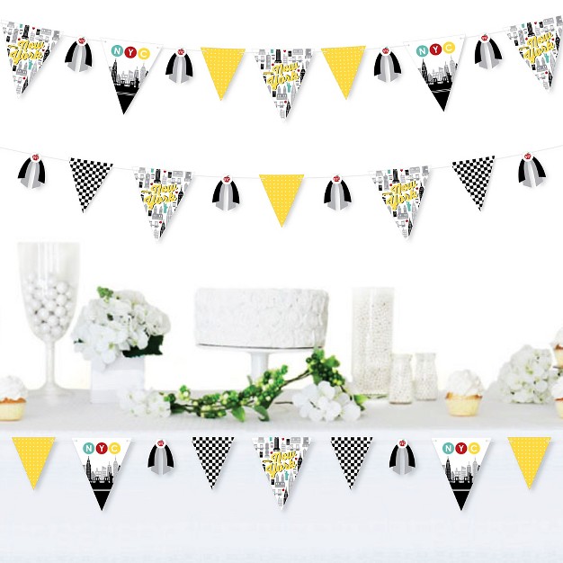 Big Dot Of Happiness Nyc Cityscape Diy New York City Party Pennant Garland Decoration Triangle Banner 30 Pieces