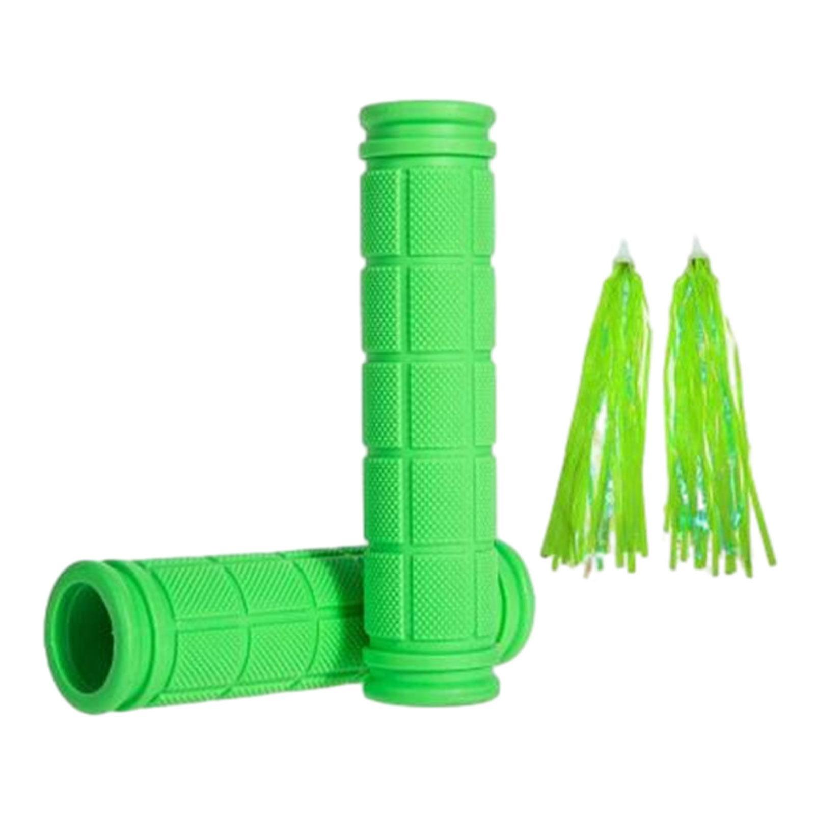 2x Kids Bike Handlebar Grips For Mountain Road Bikes Riding Skateboard Bikes Green