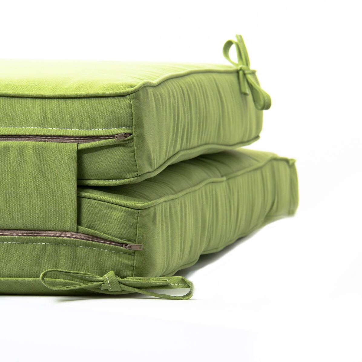 Sunbrella Canvas Ginkgo Long Outdoor Replacement Chaise Lounge Cushion W/ Piping By Signature