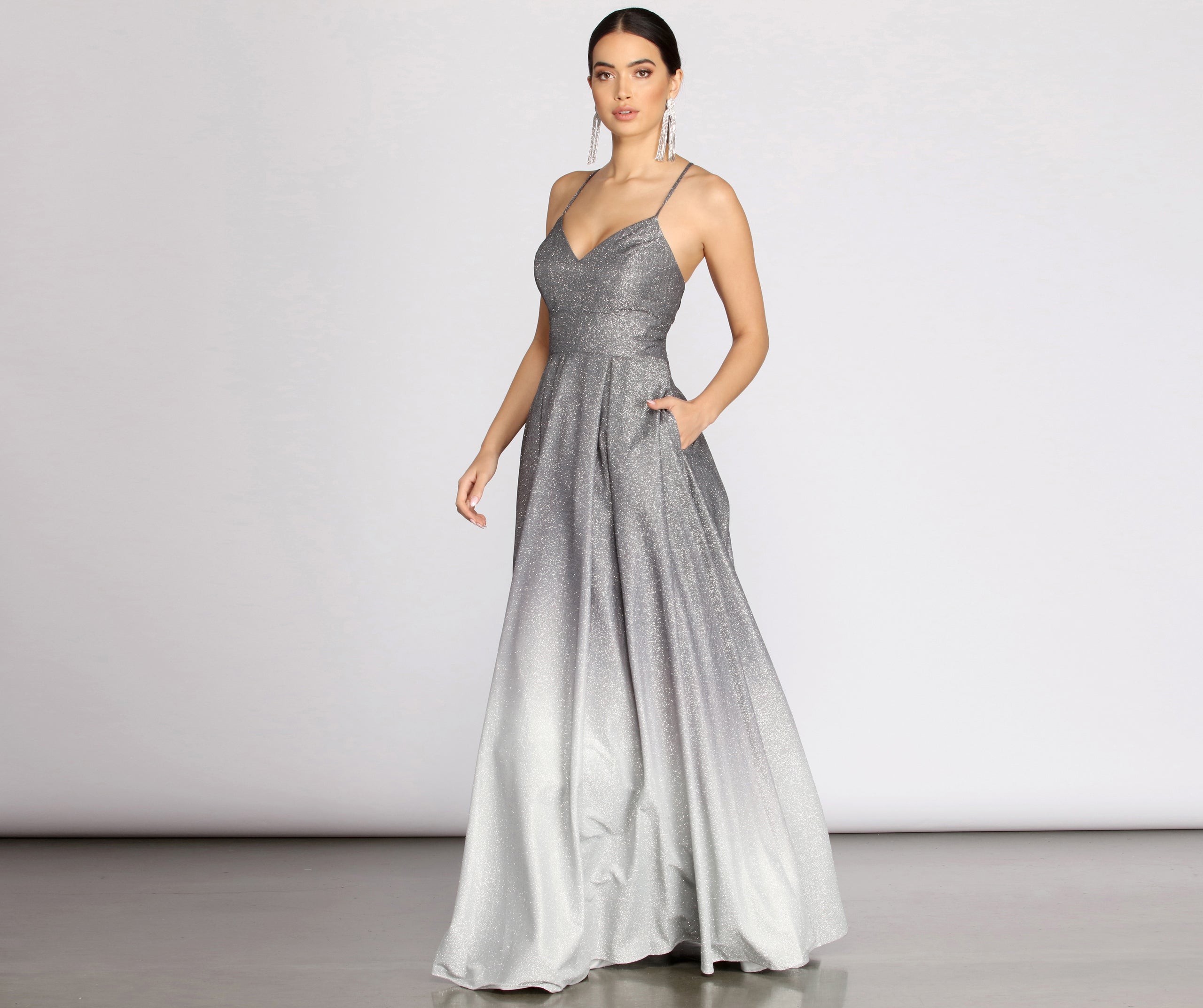 Gemma Shine Ombre Tulle Gown