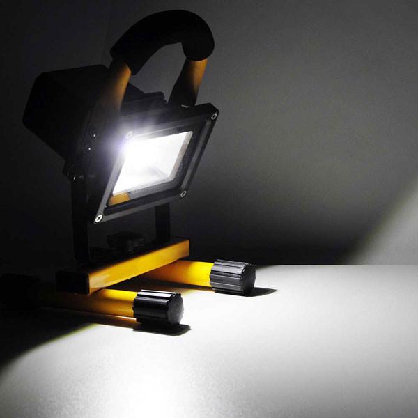 Yescom Rechargeable LED Flood Light Fixture 10W Waterproof