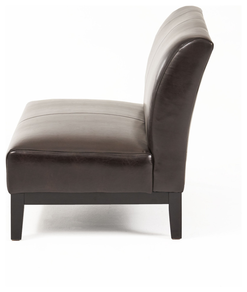 Massimo Leather Loveseat   Transitional   Loveseats   by GDFStudio  Houzz