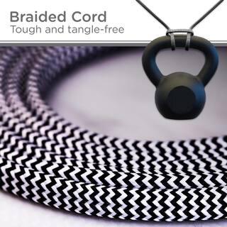 Cordinate 8 ft. 3-Outlet Polarized Basic Extension Cord BlackWhite 39984