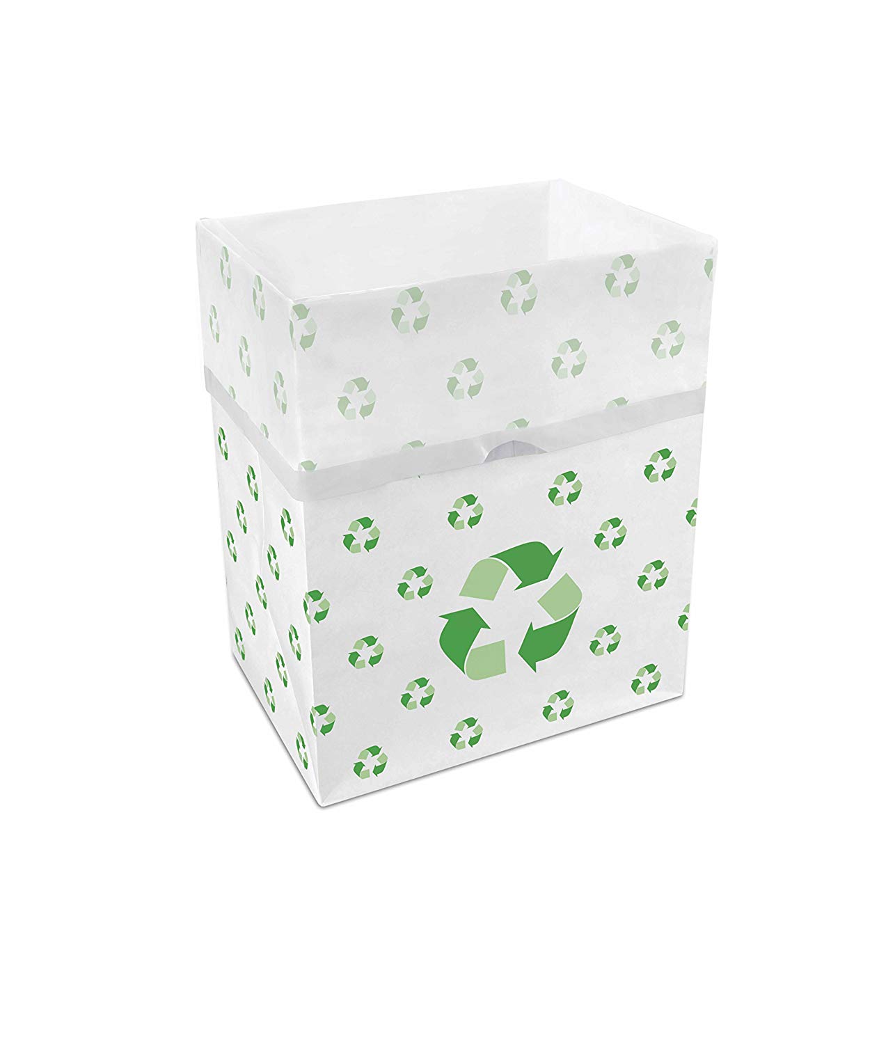 Clean Cubes 13 Gallon Disposable Sanitary Trash Cans and Recycling Bins， 3 Pack (Recycle)