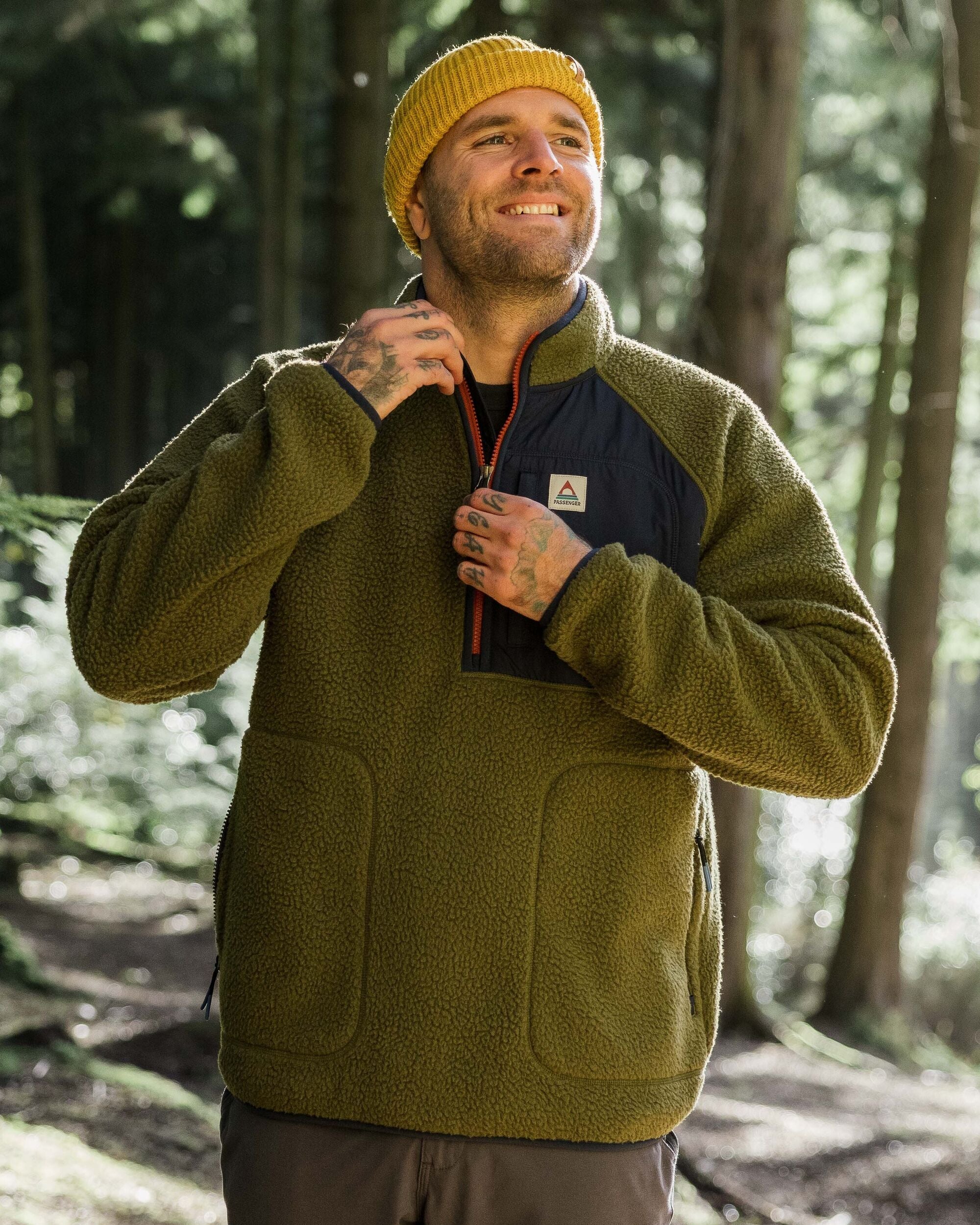 Offgrid 2.0 1/2 Zip Recycled Sherpa Fleece - Khaki