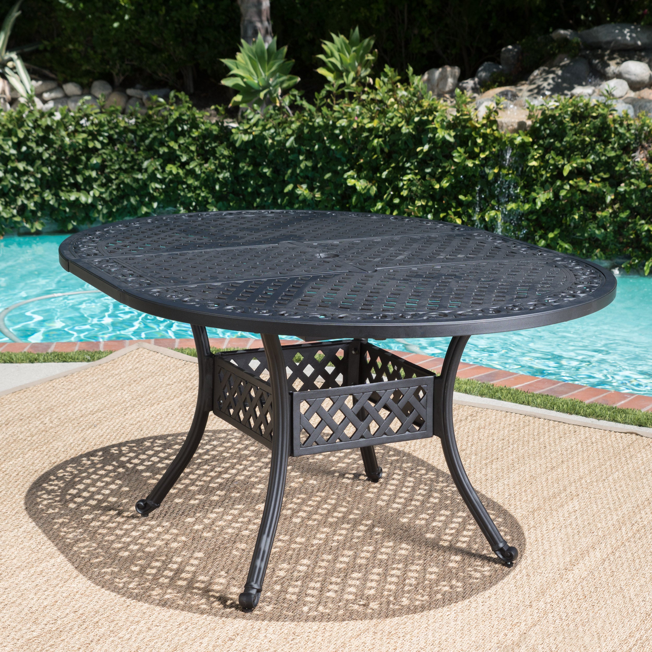 Clarisse Outdoor 7 Piece Dining Set with Expandable Aluminum Table