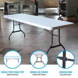 Lifetime 8 ft. White Granite Plastic Folding Table (Commercial) 22980