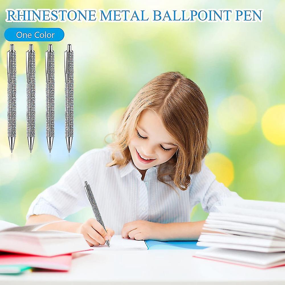 8pcs Cute Pen Bling Diamond Christmas Rhinestones Gift Metal Ballpoint Fancy Sparkly Crystal A