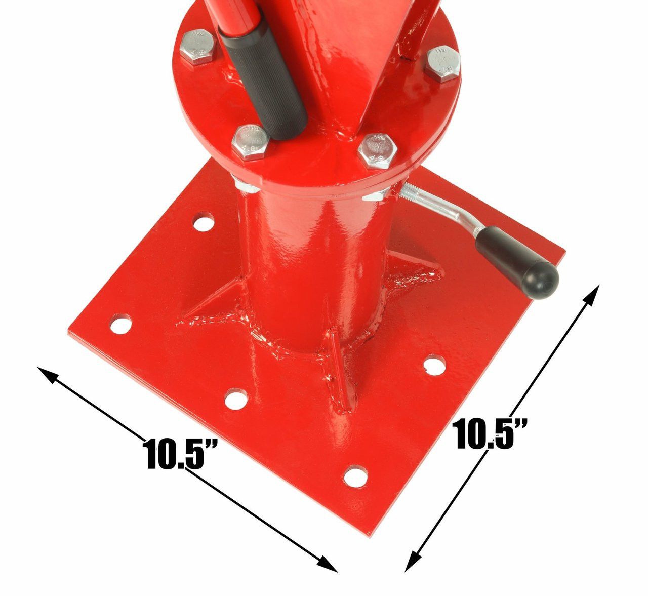 Dragway Tools 1 Ton Crane w/ Swivel Base Hydraulic Jack  Foldable Arm