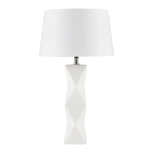 INK+IVY Kenlyn Geometric Ceramic Table Lamp