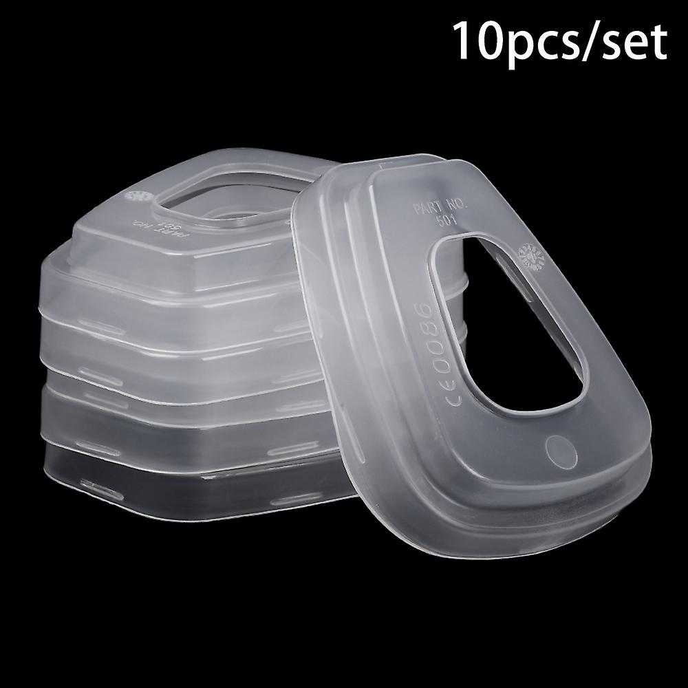 10pcs Anti-dust Retainer Case Safety Respirator Part 501 Filter Adapter Plastic Cover For 3*m 501 6800 6001 5n11 5p71 7502 6200