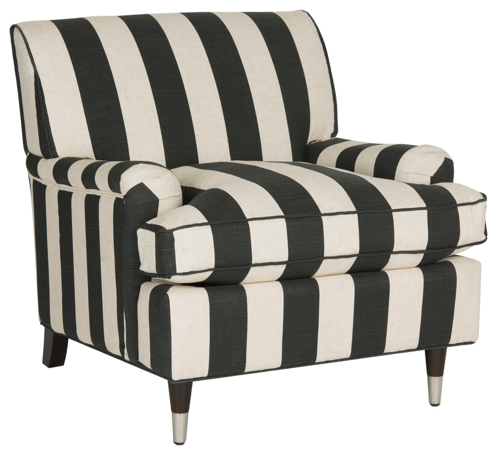 Chloe Club Chair  Black  White   Midcentury   Armchairs And Accent Chairs   by Safavieh  Houzz