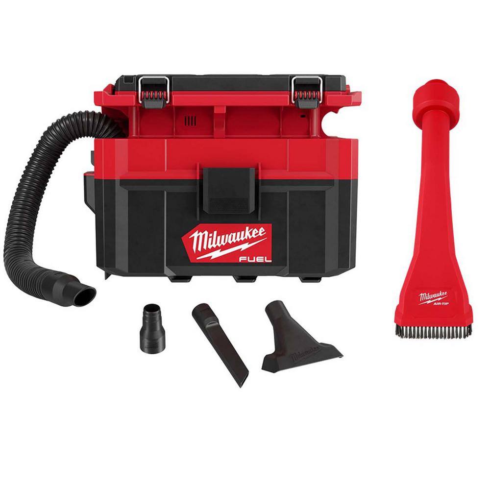 MW M18 FUEL PACKOUT Cordless 2.5 Gal WetDry Vacuum wAIR-TIP 1-14 in. - 2-12 in. (1-Piece) Claw Brush 0970-20-49-90-2040