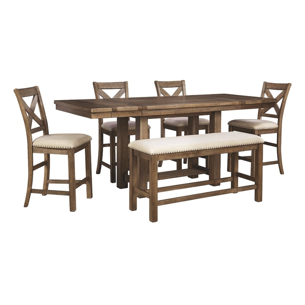 Moriville Counter Height Extension Table   Grayish Brown