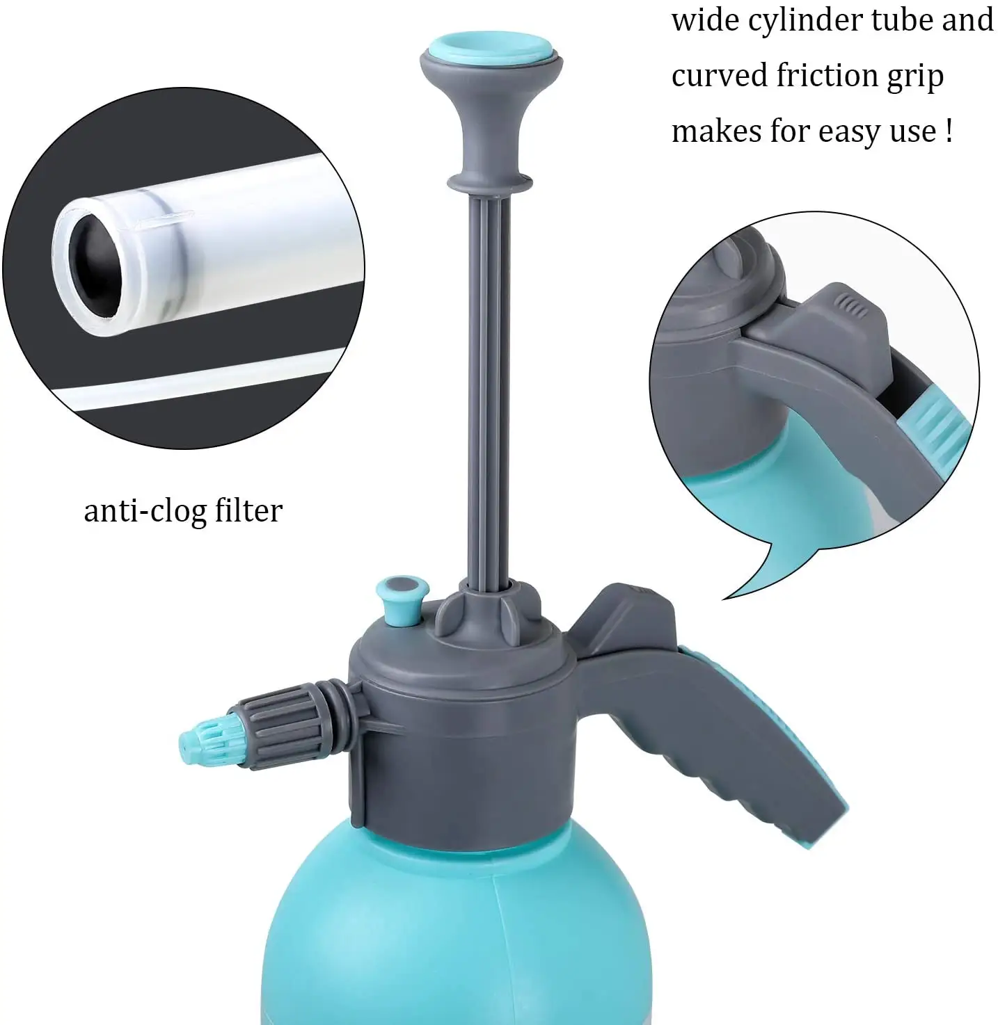 Wejump Pump Pressure Water Sprayer with Adjustable Nozzle and Extra Spray Wand Handheld Manual Garden Sprayer for Watering Plant