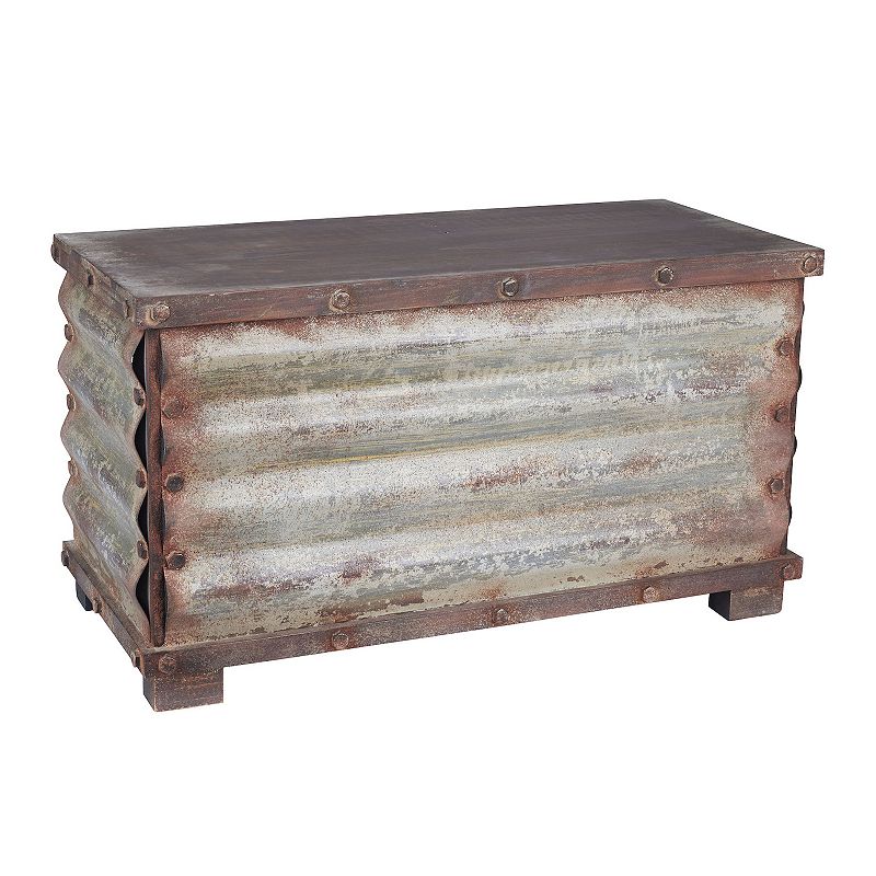 Household Essentials Corrugated Metal Trunk