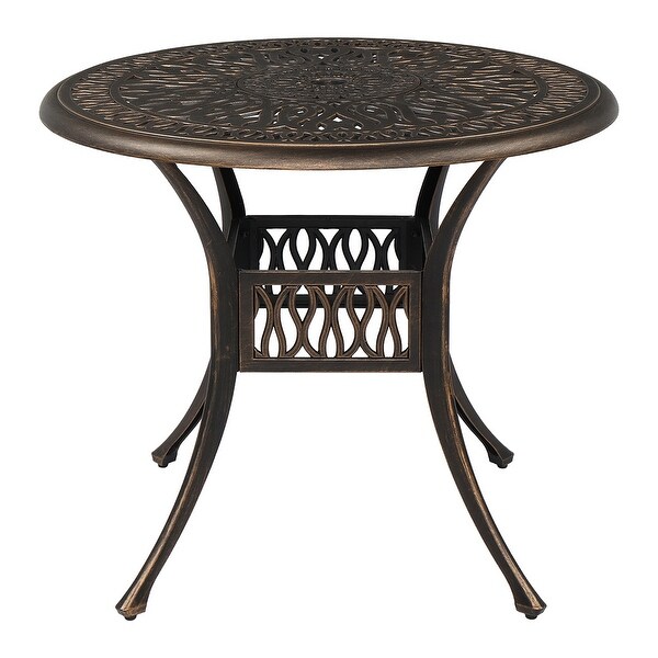 Courtyard Round Top Cast Aluminum Table