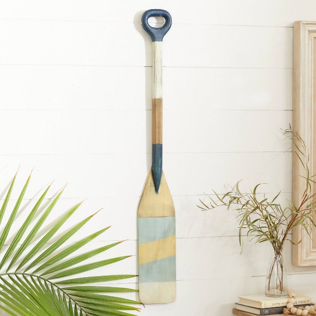 Wooden Paddle Novelty Canoe Oar Wall Decor With Arrow And Stripe Patterns Multi Colored Olivia amp May