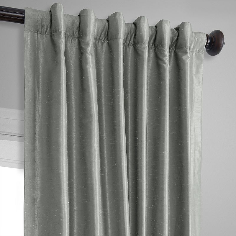 EFF Blackout Vintage Textured Faux Dupioni Window Curtain