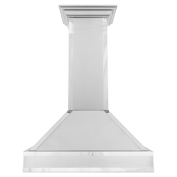 ZLINE Designer Series Wall Mount Range Hood in Fingerprint Resistant Stainless Steel with Mirror Accents