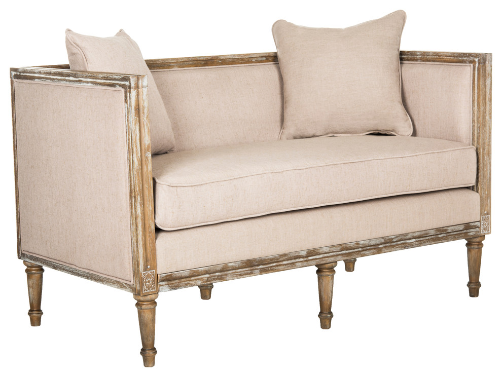 Leandra Rustic French Country Settee   Traditional   Loveseats   by HedgeApple  Houzz