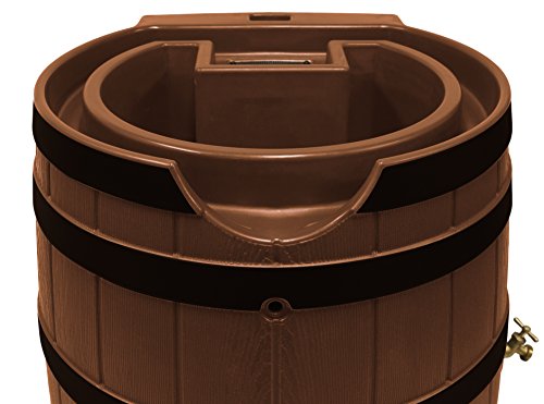 Good Ideas Rain Wizard 65 Gallon Rain Barrel with Darkened Ribs - Terra Cotta