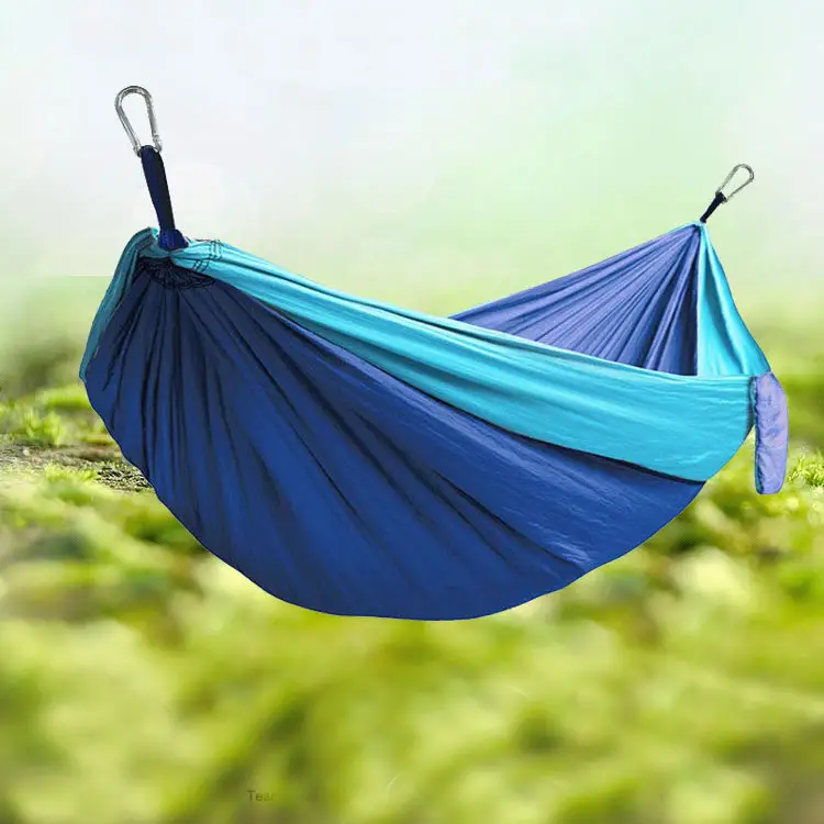 2023 New Trend portable outdoor hammock lightweight four season  camping hammock nylon double hammocks