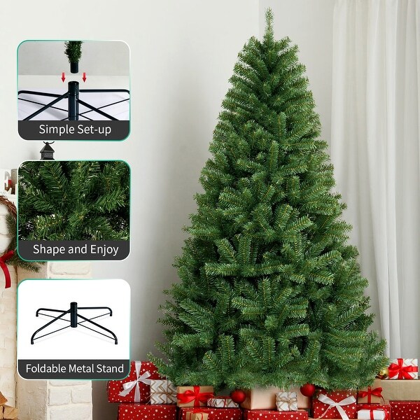 Artificial Christmas Trees With Foldable Metal Stand (6 / 7.5 / 9 ft.)