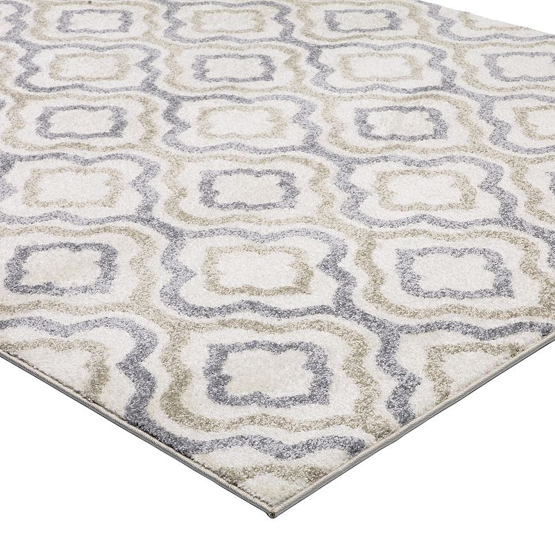 Concord Global Charlotte Collection Crystal Decorative Area Rug