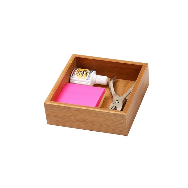 YBM Home Bamboo Kitchen Drawer Organizer Storage Box