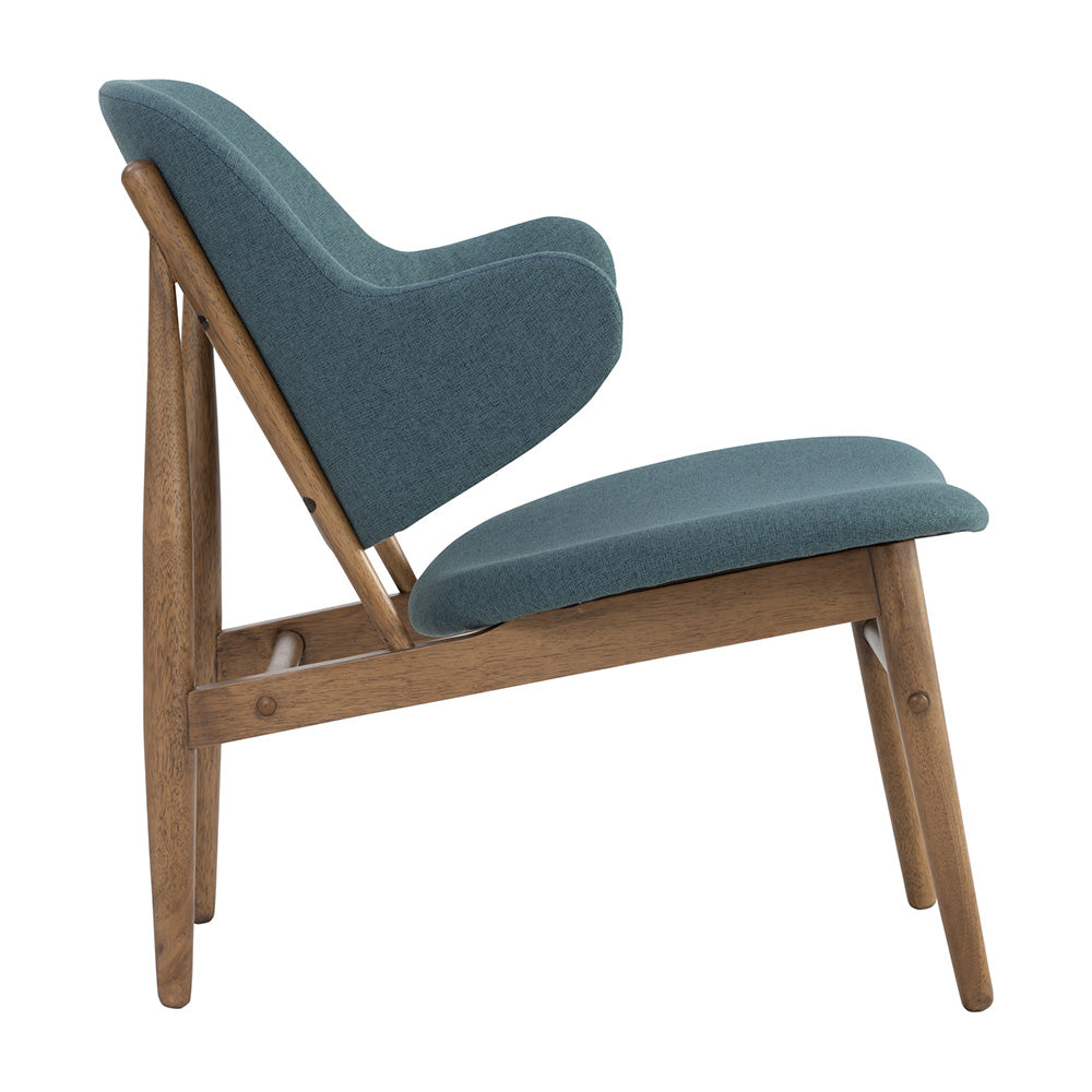 VERONIC Lounge Chair - Cocoa & Nile Green