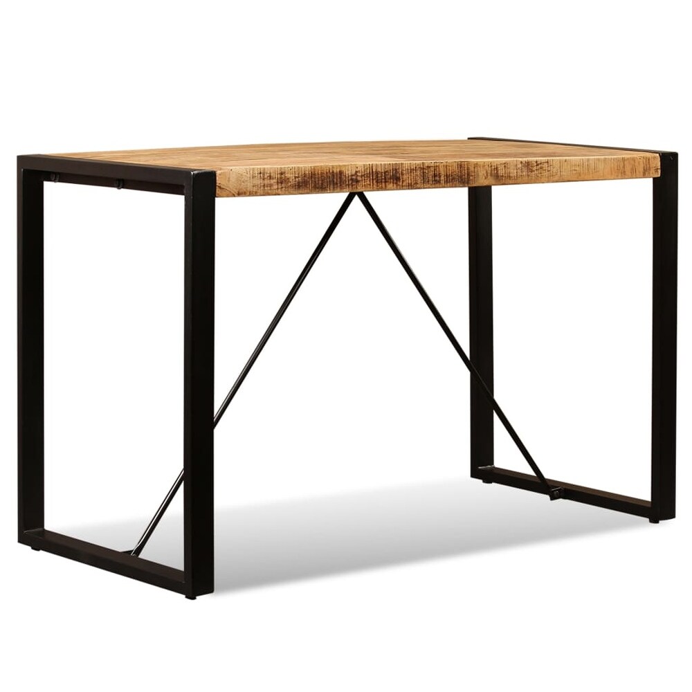 vidaXL Dining Table Solid Rough Mango Wood 47.2\