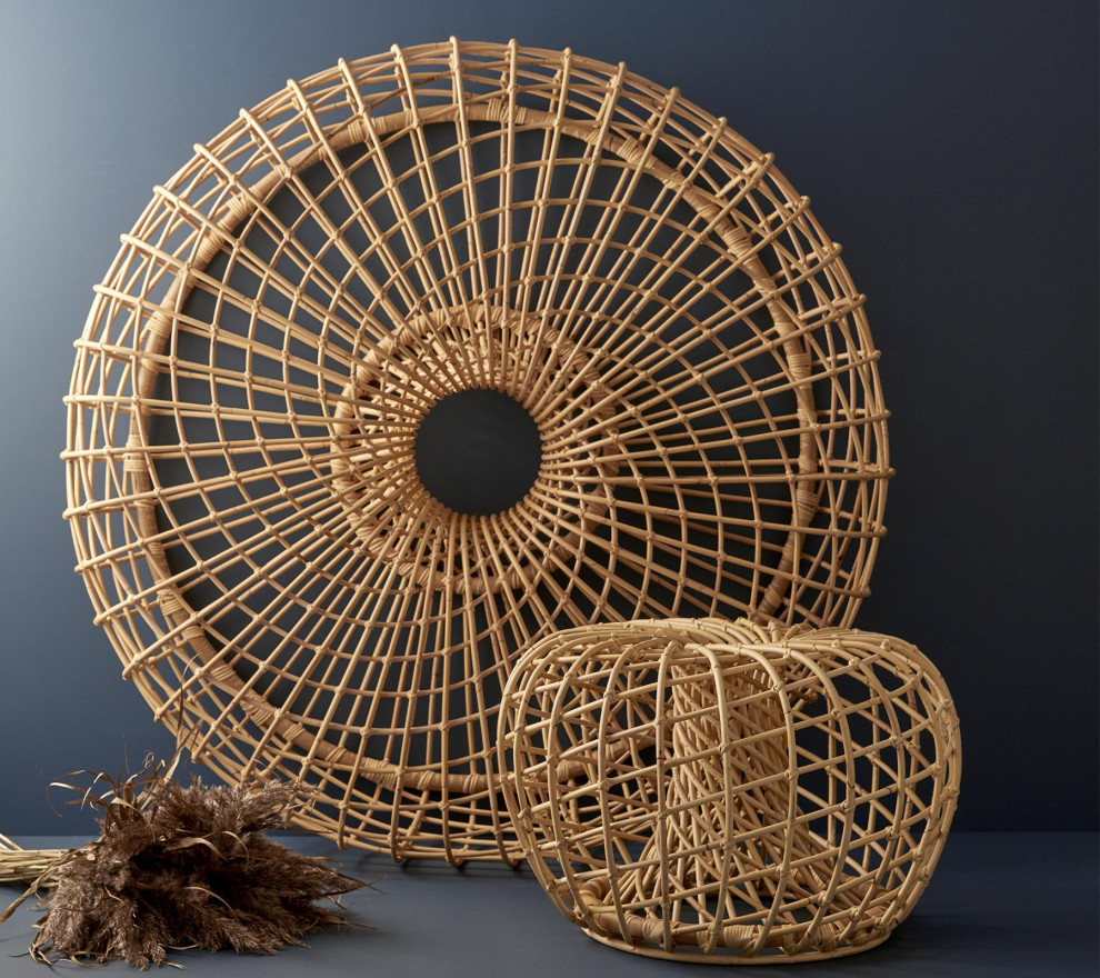 Cane Line Nest Footstool Large Indoor  7321Ru   Tropical   Footstools And Ottomans   by Kolibri Decor  Houzz