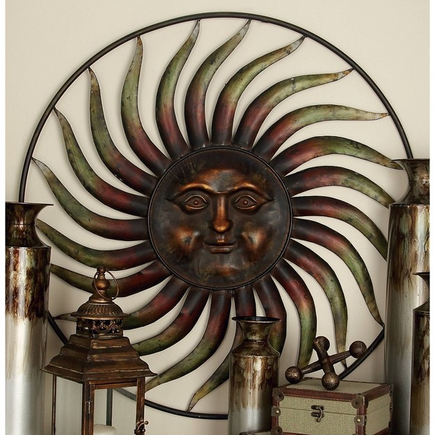 Iron Rustic Sun Wall D cor Brown Olivia amp May