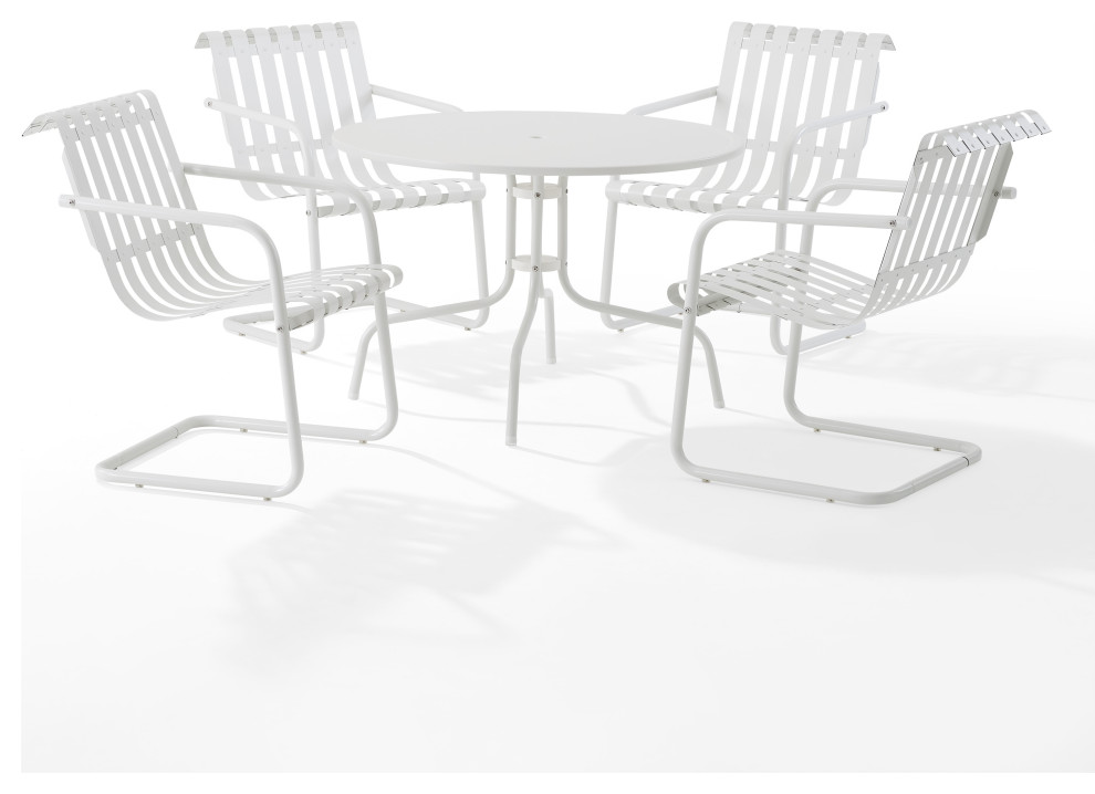 Gracie 5Pc Outdoor Metal Dining Set   Contemporary   Outdoor Dining Sets   by Crosley  Houzz