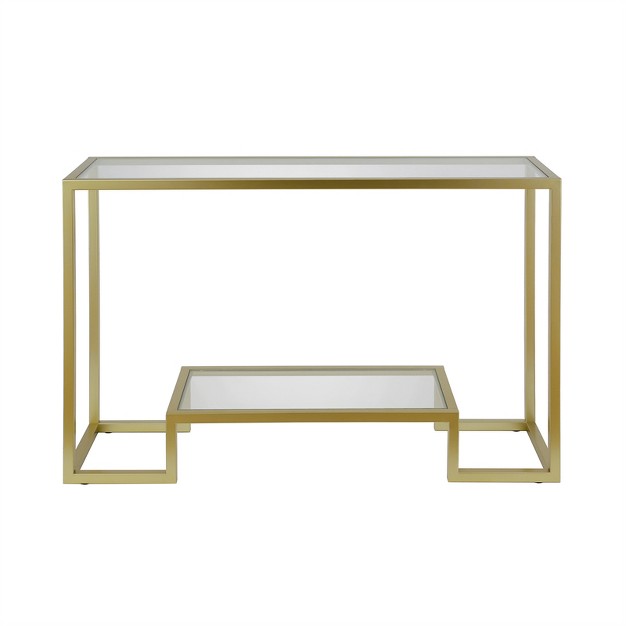 Glam Geometric Console Table In Brass Henn amp hart