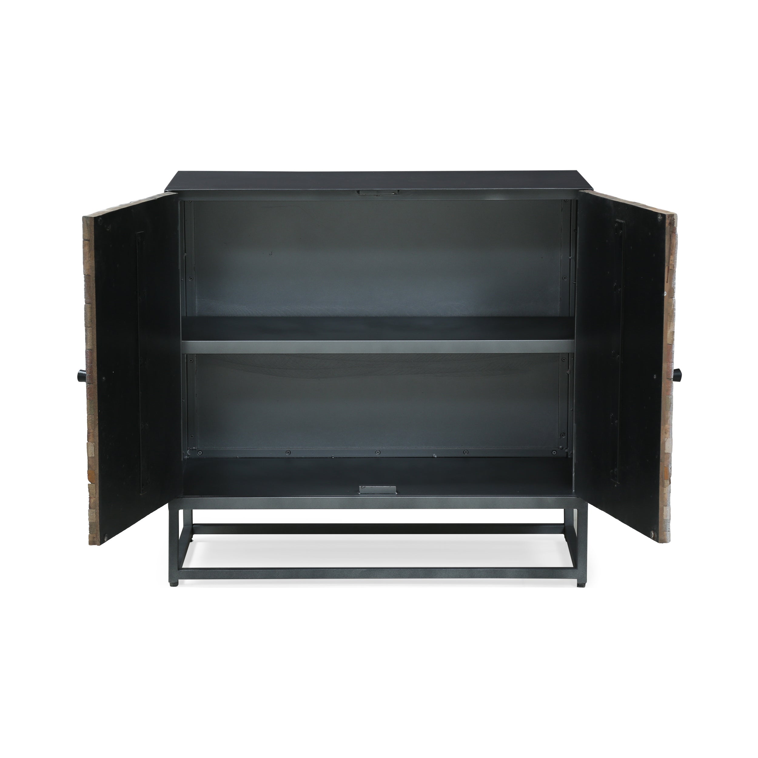 Tijeras Handcrafted Modern Industrial 2 Door Cabinet