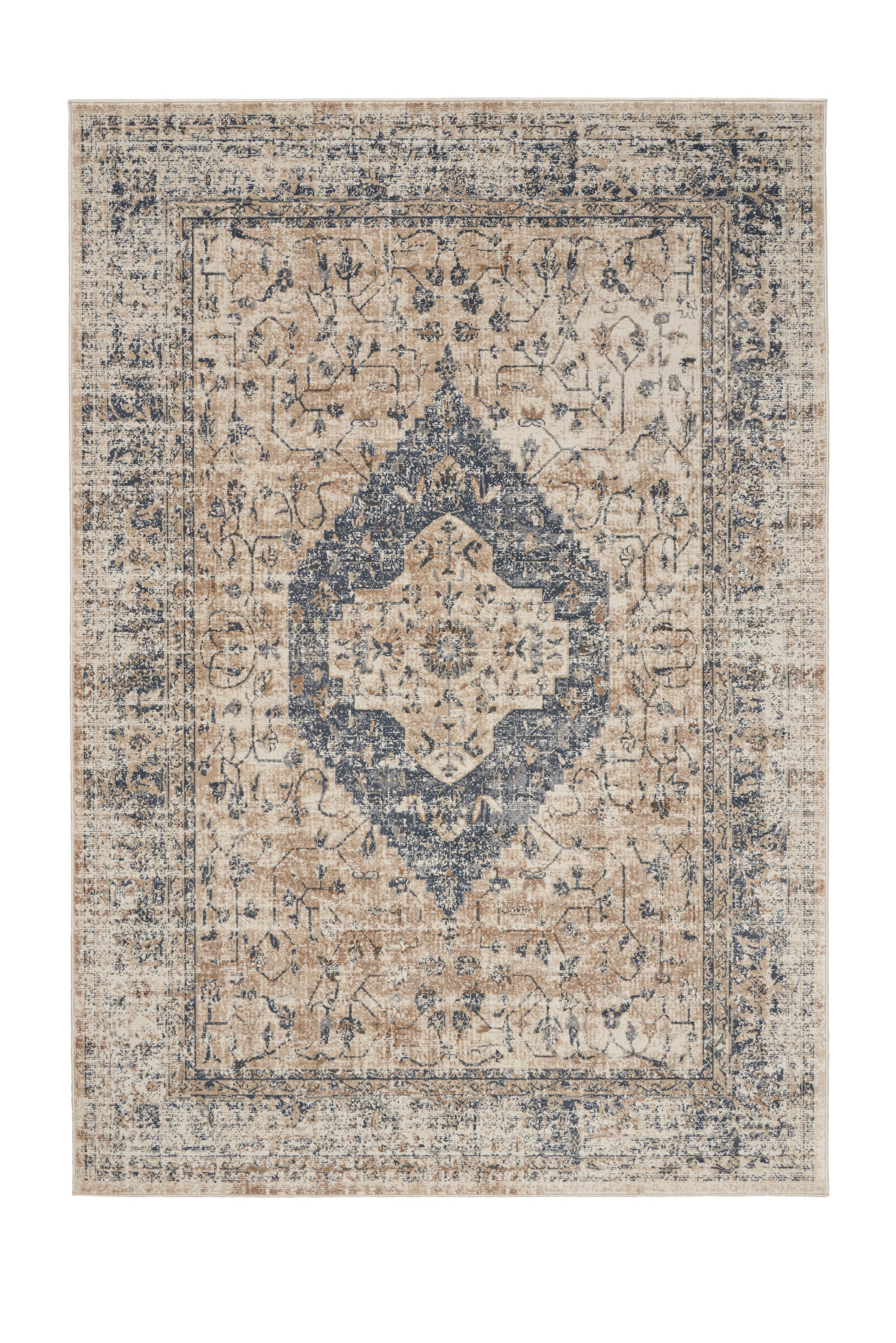 Malta Ivory/Blue Rug