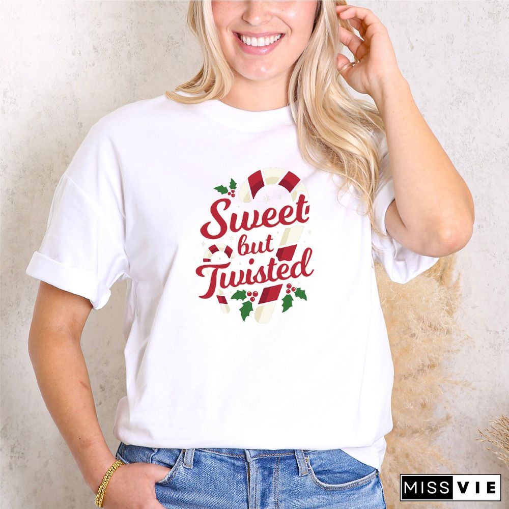 Sugar & Spiral: 'Sweet but Twisted' Festive Candy Cane Tee