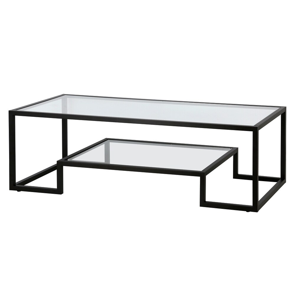 Artemis Contemporary Metal and Glass Coffee Table