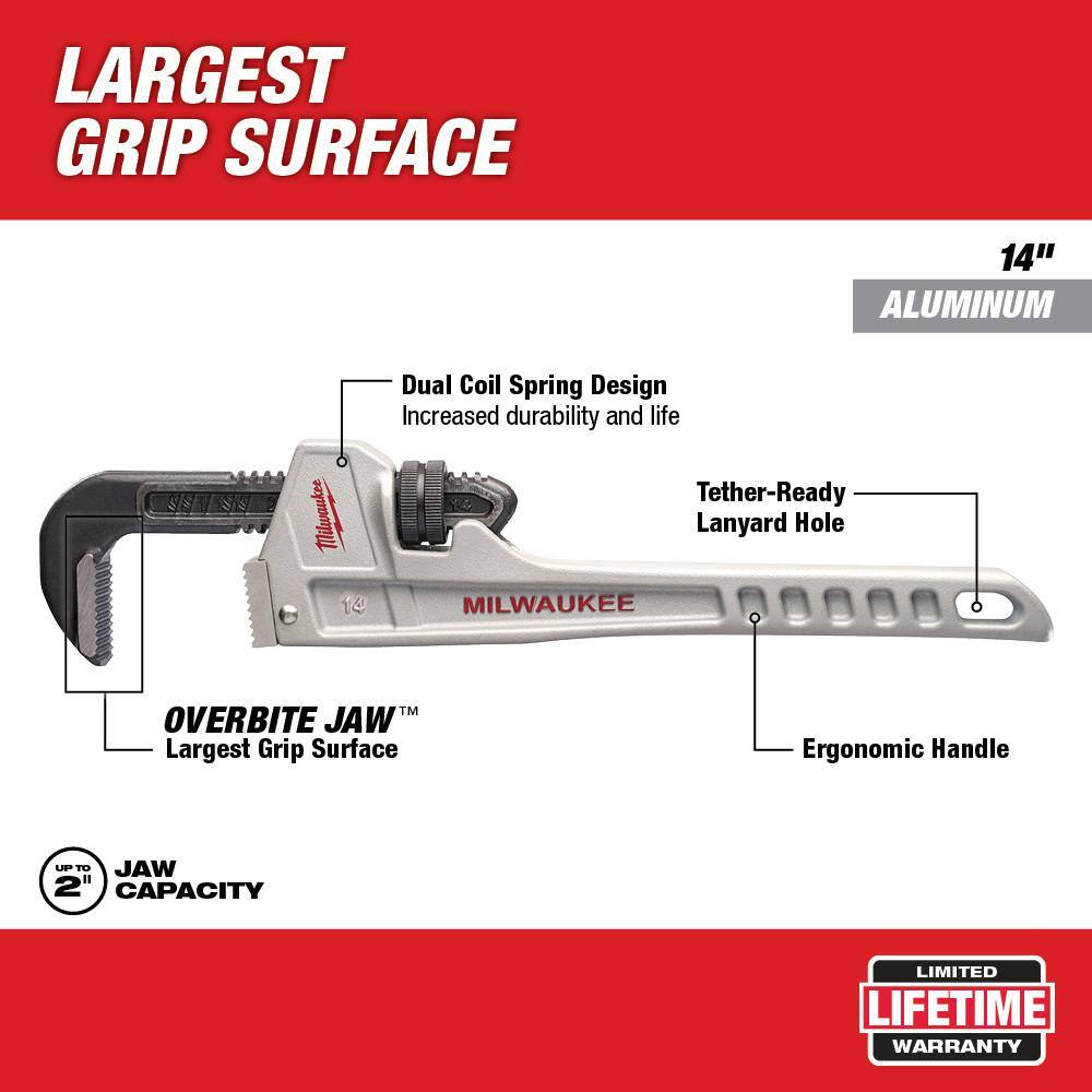 MW 14 in. Aluminum Pipe Wrench 48-22-7214