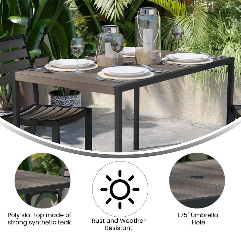 Flash Furniture Lark 30 x 48 Indoor / Outdoor Dining Table