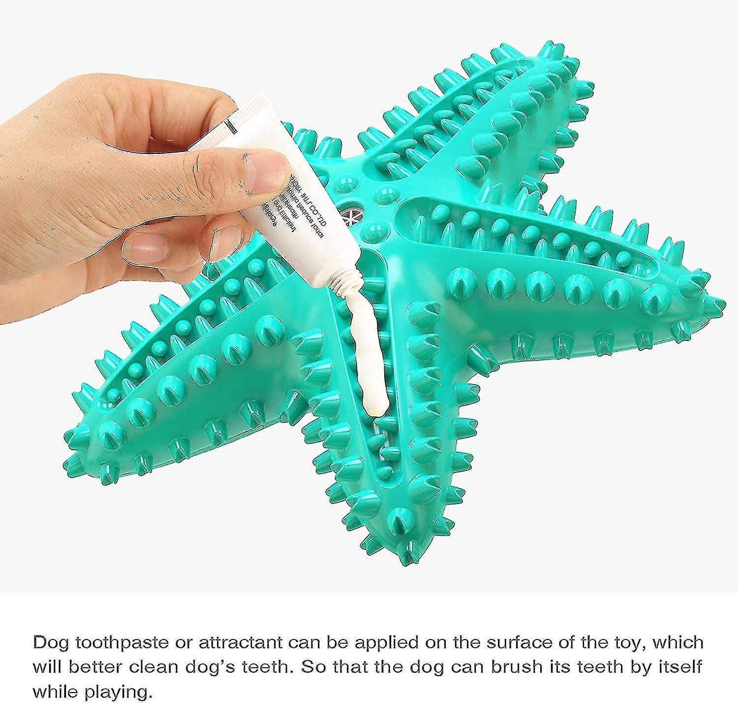 Dog Toys For Aggressive Chewers， Dog Teething Cleaning Toothbrush Toy， Durable Squeaky Interactive S