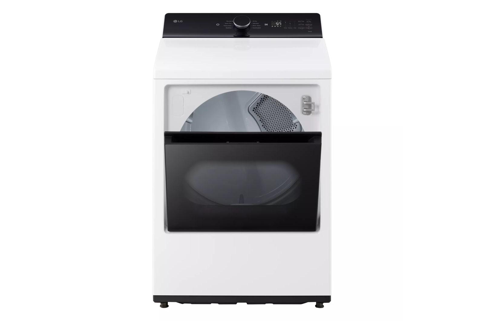 Lg DLE8400WE 7.3 Cu. Ft. Ultra Large Capacity Rear Control Electric Dryer With Lg Easyload™ Door And Ai Sensing