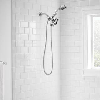 Glacier Bay 6-spray 5.5 in. Dual Shower Head and Handheld Shower Head in Chrome HD58302-0301